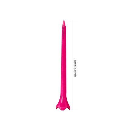 50 pieces of rose red professional durable plastic golf tees, golf tees, golf accessories, 3-1/4 inches