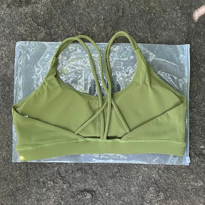 Women's Sports Bra Shockproof Bra Beautiful Back and Sports Anti Sagging Running External Wear Training Fitness Tank Yoga Bra