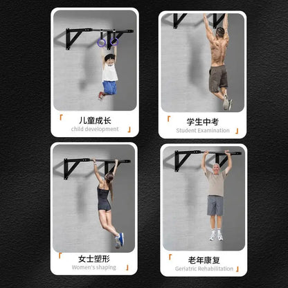 [Stable Triangle Structure] Wall Mounted Horizontal Bar Pull-up Home Indoor and Outdoor Fixed Dual Arm Fitness Equipment