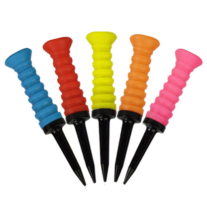 5Pcs Premium Elastic Golf Tees - 83mm/3.24" Rubber Ball Tee Holder - Durable & Flexible Golf Accessories
