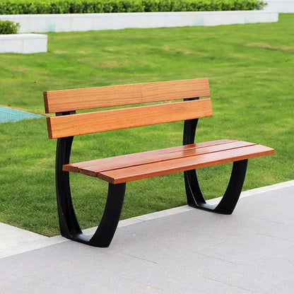Luxury Aluminum Bench Furniture Metal Wpc Wooden Benches Seat Garden Patio Outdoor Park Benches