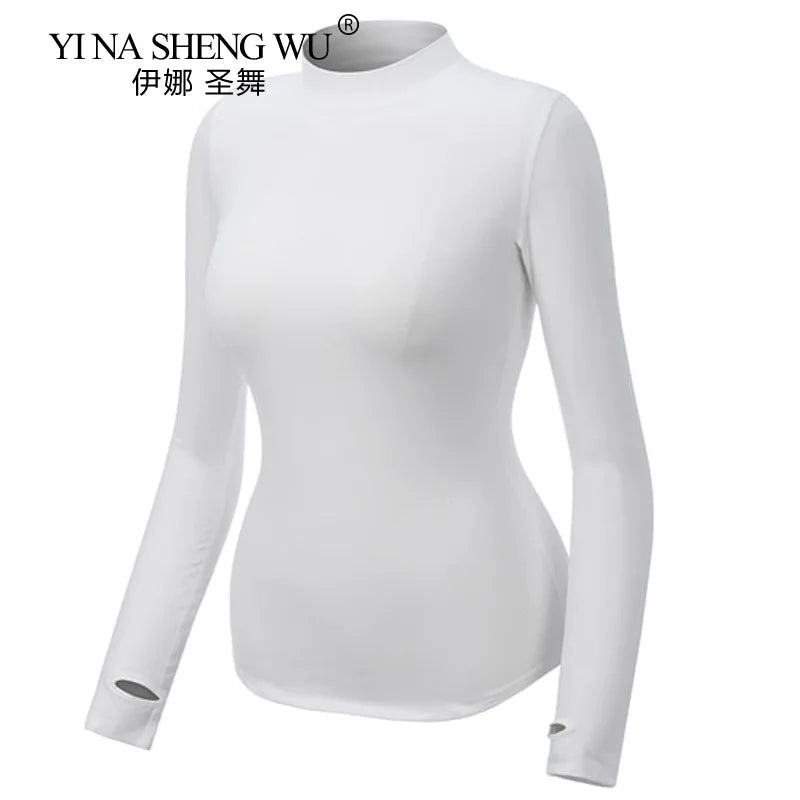 Yoga Tops Autumn Winter New Sports Fitness Yoga Clothes Tops Simple Stretch Yoga Clothes Long Sleeve T-shirt Women Shirt New