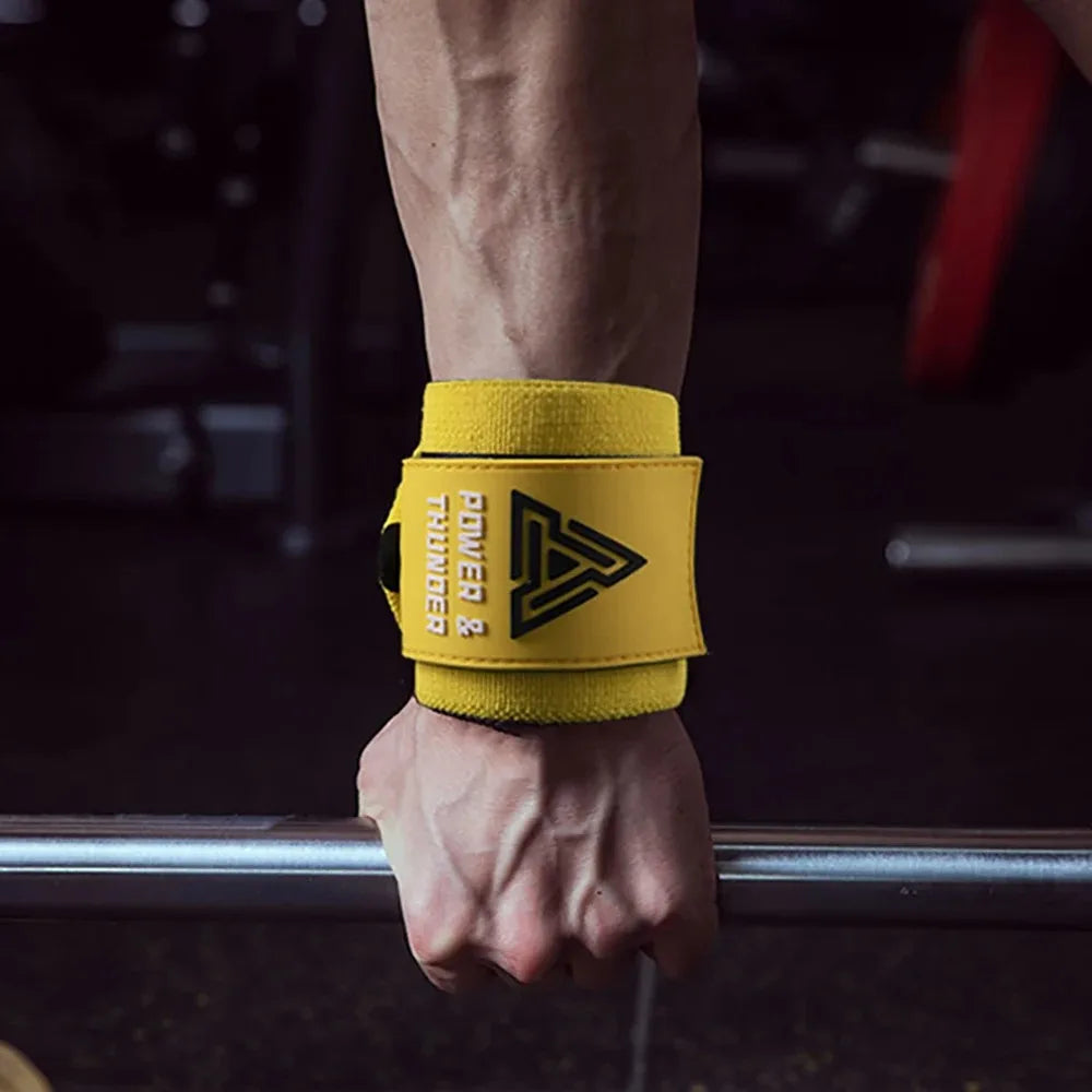 Weightlifting Wristbands Gym Military Wrist Support Crossfit Hand Grips Fitness Glove Workout Pull-ups Deadlift Protect Wrist