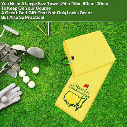 2 Count Great Christmas Golf Gifts | Funny Embroidered Golf Towels for Golf Bags | Golf Gifts for Men Golf Stuff |
