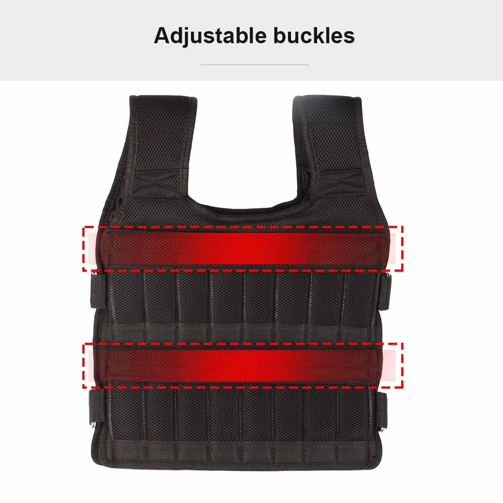 15KG Adjustable Loading Weight Vest Boxing Training Jacket Gym Fitness Equipment Running Workout Waistcoat Sand Clothing