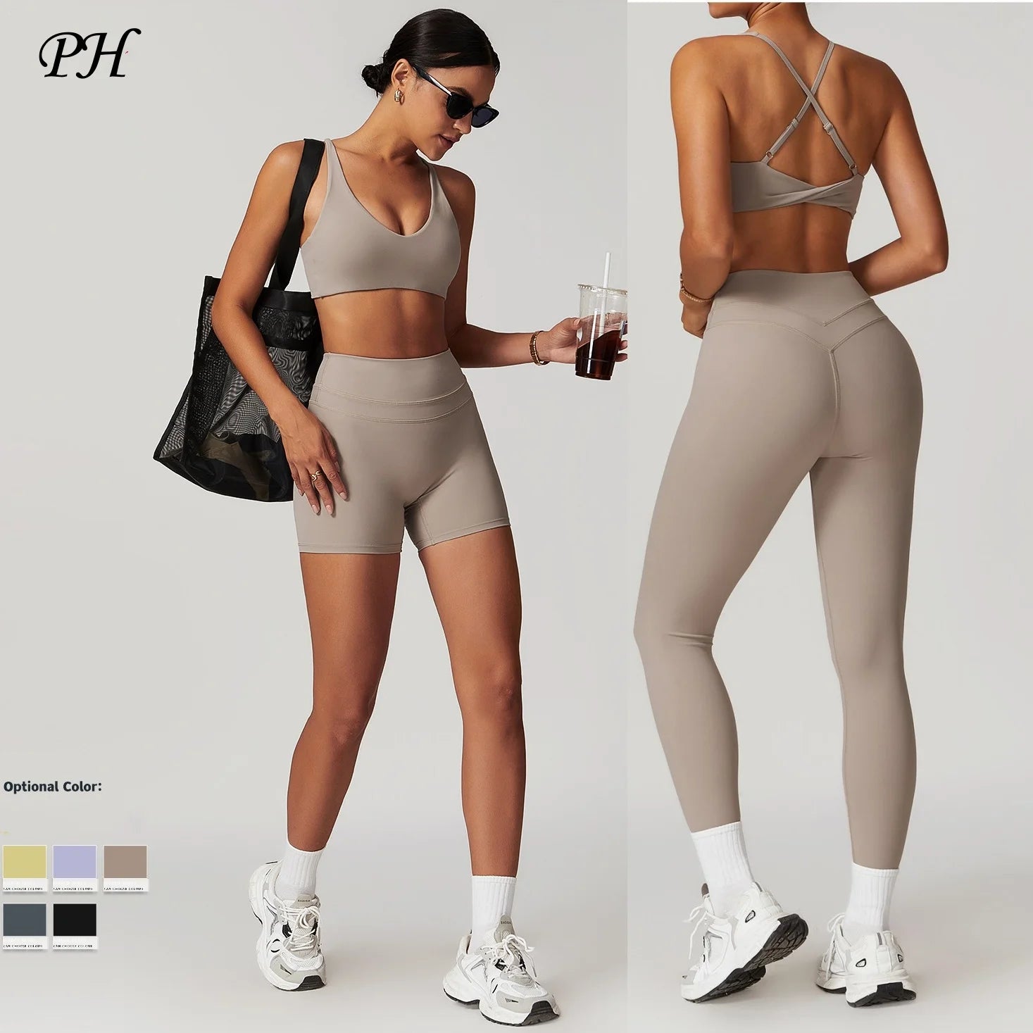 Women Gym Yoga Fitness Sportswear 2Pcs Set Solid Running Workout Sport Clothing Tights Elastic Tracksuit Sexy Yoga Sport Set New