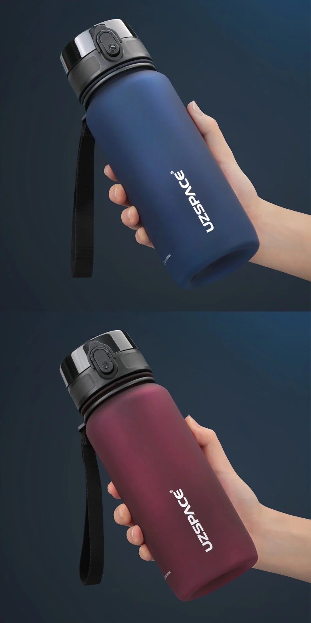 High Quality Water Bottle 500ML 1000ML BPA Free Leak Proof Portable For Adult Children Sports Gym Eco Friendly Drink Bottles
