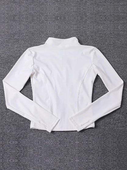 Sport Jacket Yoga Tops Women's Costume Long Sleeve Gmy Shirt Workout Coat Gym Training Woman Clothing Sportswear 2025 Summer