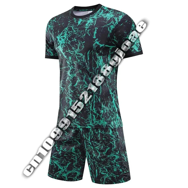 Camouflage Soccer Jersey Suit for Men High Quality Professional Man Team Club Match Training Football Uniform Clothing MOTO