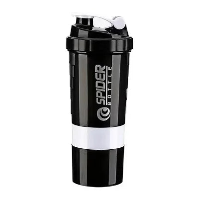 3 Layers Shaker Protein Bottle Powder Shake Cup Water Bottle Plastic Mixing Cup Body Building Exercise Bottles