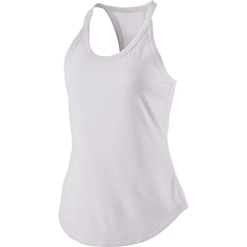 Women Gym Yoga Vest Athletic Fitness Sports Tank Tops Quick Dry Running Blouse Workout Tops Sleeveless Back Yoga Shirts Gym Top