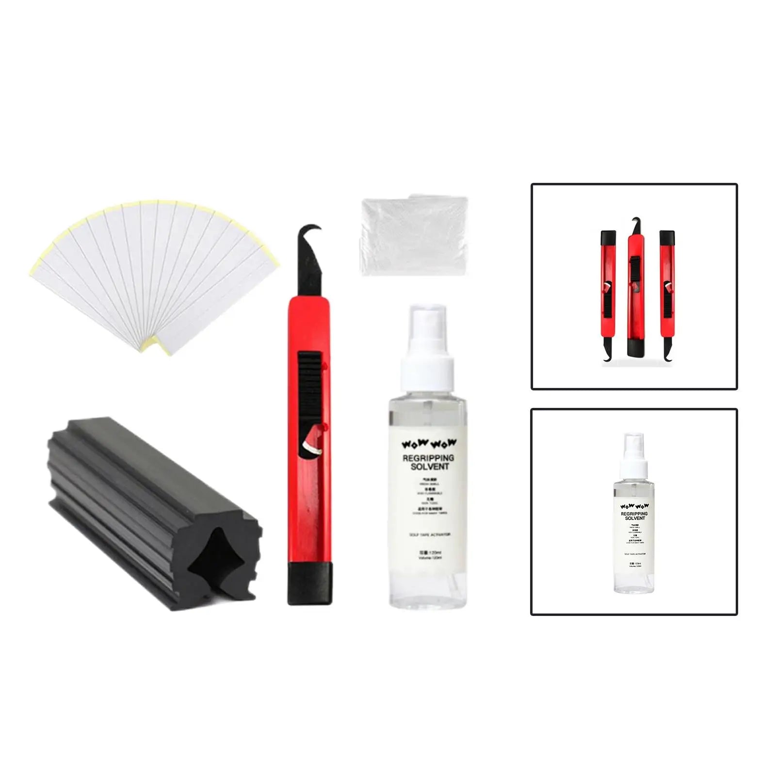 Golf Grip Kits for Regripping Golf Clubs, Professional Quality, 15 Strips, 4 Grip Solvent