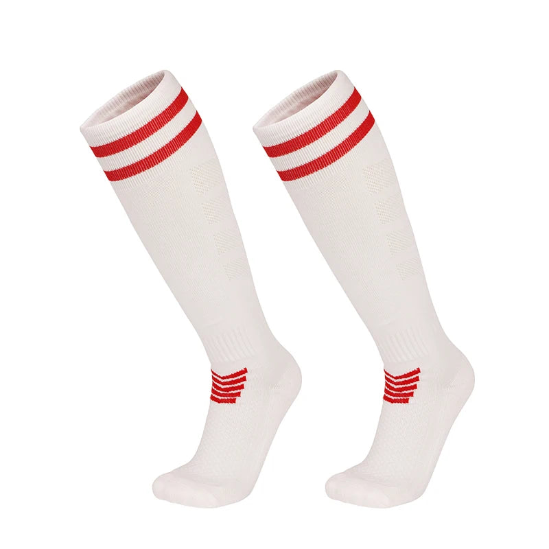 Towel Bottom Soccer Socks Breathable Knee High Training Long Stocking Adults Youths Kids Practical Competition Football Socks