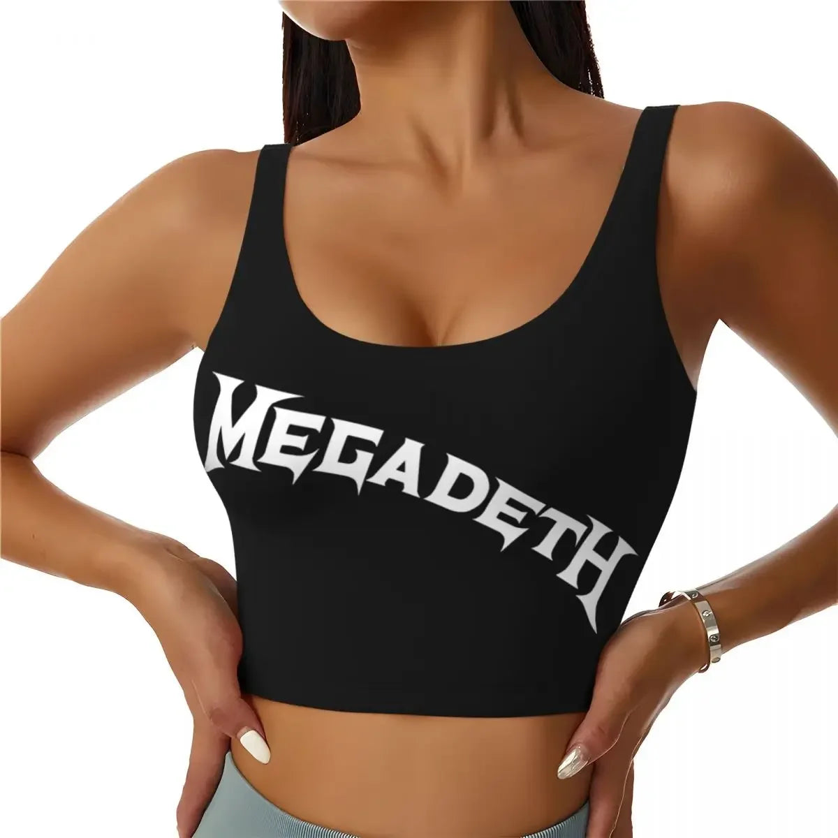 Custom Slipknots Workout Crop Tank Tops Women Heavy Metal Rock Music Running Yoga Sports Bras