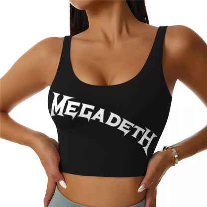 Custom Slipknots Workout Crop Tank Tops Women Heavy Metal Rock Music Running Yoga Sports Bras