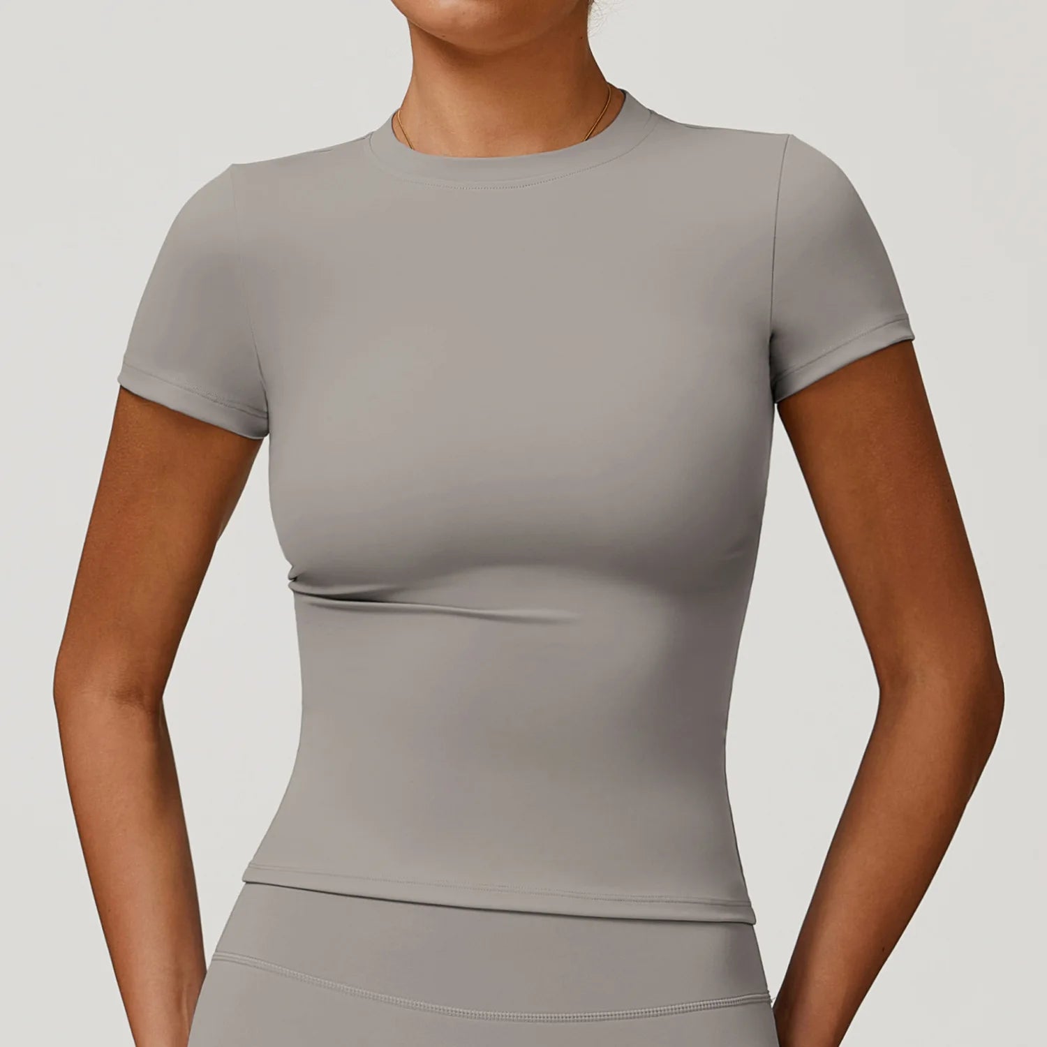 Yoga Shirt Sports Tops Yoga Crop Top Short Sleeve Top Women Fitness Workout T-shirt Quick Drying Gym Clothing Running Sportswear