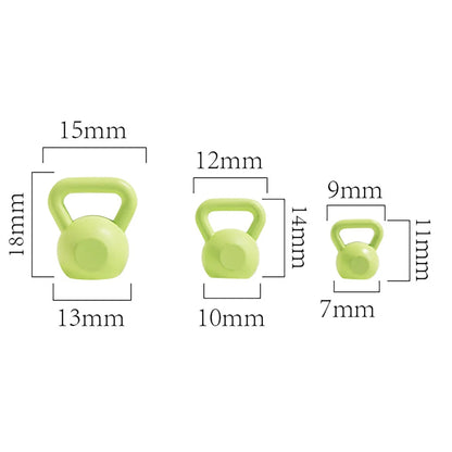 1Pcs 1/12 Dollhouse Miniature Metal Dumbbell Mini Kettlebell Model for ob11 bjd Doll House Accessories Decoration