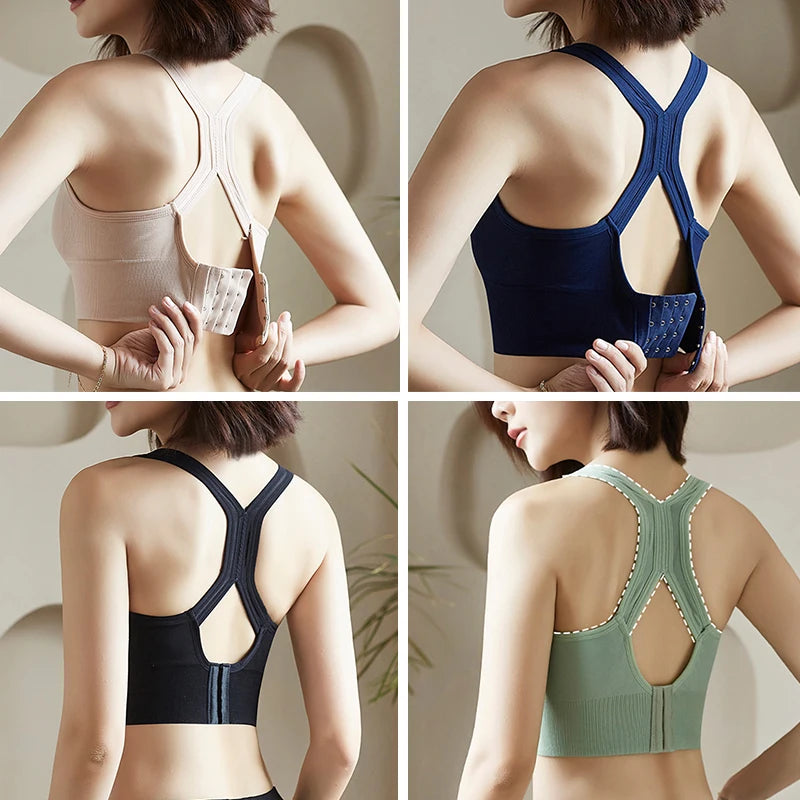 Sexy Sports Bras for Women Underwear Lingerie  Brassiere Tanks Tops Sleep Top Wireless Bralette Push Up Seamless Cross Bra