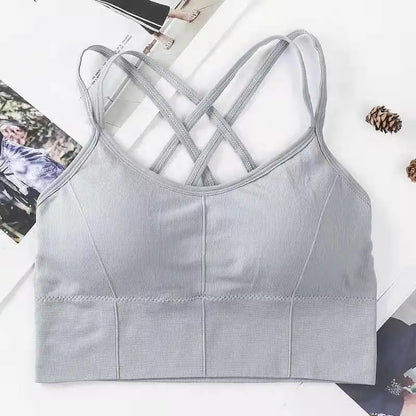 Breathable Sports Bra Anti-sweat Fitness Top Seamless Yoga Bra Shockproof Crop Top Women Push up Sport Bra Gym Workout Top