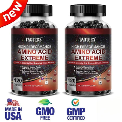 Advanced Bodybuilding Amino Acid Capsules- Helps Increase Strength, Endurance, Protein Synthesis, Build Muscle Mass, Abs, Energy