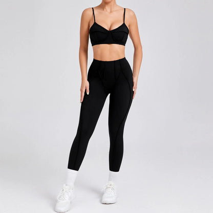 2025 New Yoga Set  2Pcs Sports Suit Women Sexy Workout Bra Suit Running Gym High Waist Legging Quick Dry Tight Yoga Clothing
