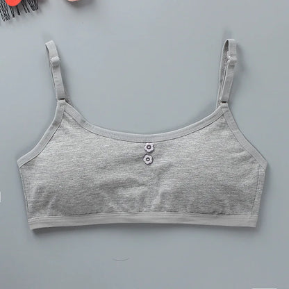 8-16 Years Cotton Girls Training Bra Adolescente Girl's Sport Bras Teen Girl Underwear Push Up Teens Bras With Chest Pad KF027