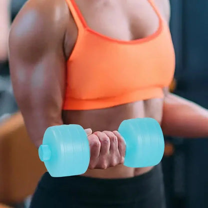 Water-filled Dumbbells Portable Dumbbell Sports Water Bottle for Arm Strength Training Home Gym Fitness