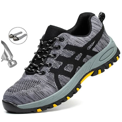 Safety Shoes Man Work Sneakers  Construction Steel Toe Work Shoes Safety Boots Men Shoes Anti-puncture Working Sneakers