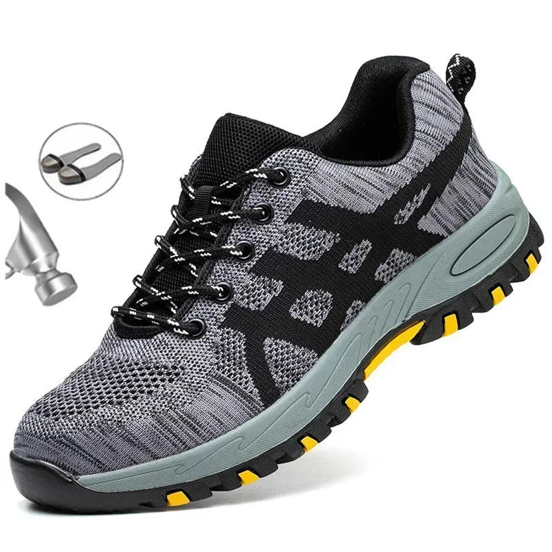 Safety Shoes Man Work Sneakers  Construction Steel Toe Work Shoes Safety Boots Men Shoes Anti-puncture Working Sneakers