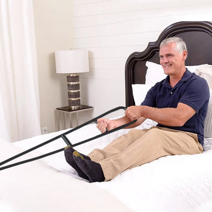 Adjustable Elderly Sit Up Rope Padded Helper Bed Ladder Assist Strap Hand Grip with 3/4/6 Handle Elderly Pull Up Strap Household