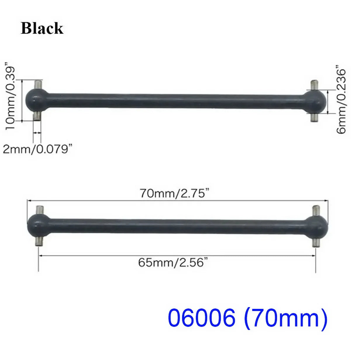 HSP Unlimited 2Pcs RC Car Steel Metal Drive Shaft Dogbone Length 61mm 63mm 70mm 77mm 84mm 87mm 89.5mm 100mm