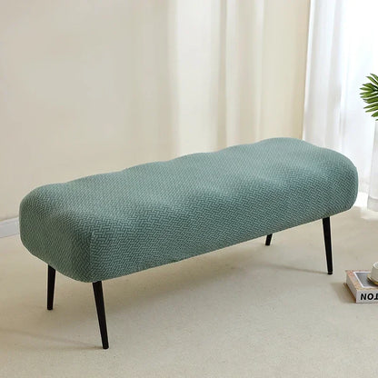 1PC Stretch Jacquard Long Bench Cover Dining Anti-dirty Piano Stool Covers Durable Seat Protector Pad for Living Room Home Decor
