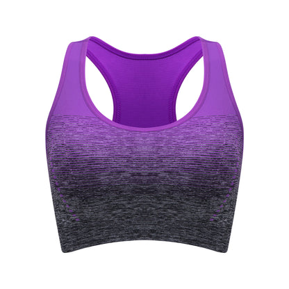 Sports Bra High Stretch Breathable Top Fitness Women Padded for Running Yoga Gym Seamless Crop Bra Gradient Sport Bra