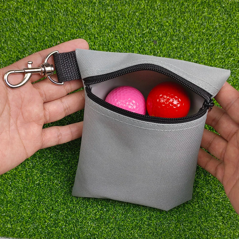 Golf Ball Bag Portable Waist Pack with Tee Storage Golf Accessories Pouch for Men & Women Lightweight Sports Belt Bag