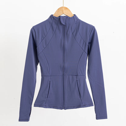 Yoga Clothes Windbreaker Women's Autumn Winter Professional Sports Jogging Cycling Long-sleeved Fitness Running Shirts Tops Gym