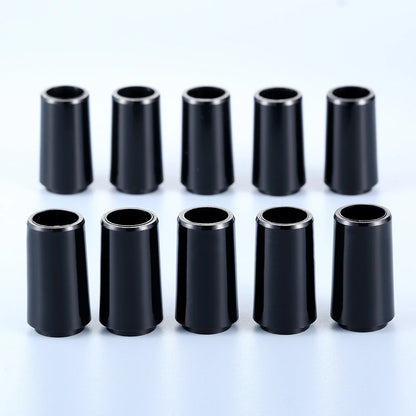 10Pcs Black Plastic Golf Club Ferrules Sleeve Replacement Tip Size 0.355 for Irons Golf Club Shafts Accessories 24.5x9.2x13.4mm