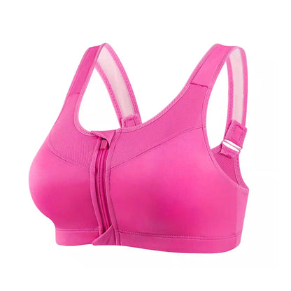 IUSIBRALEA Front Zipper Sports Bra for Women High-Impact Support Shockproof Running Gym Yoga Breathable Comfort Activewear