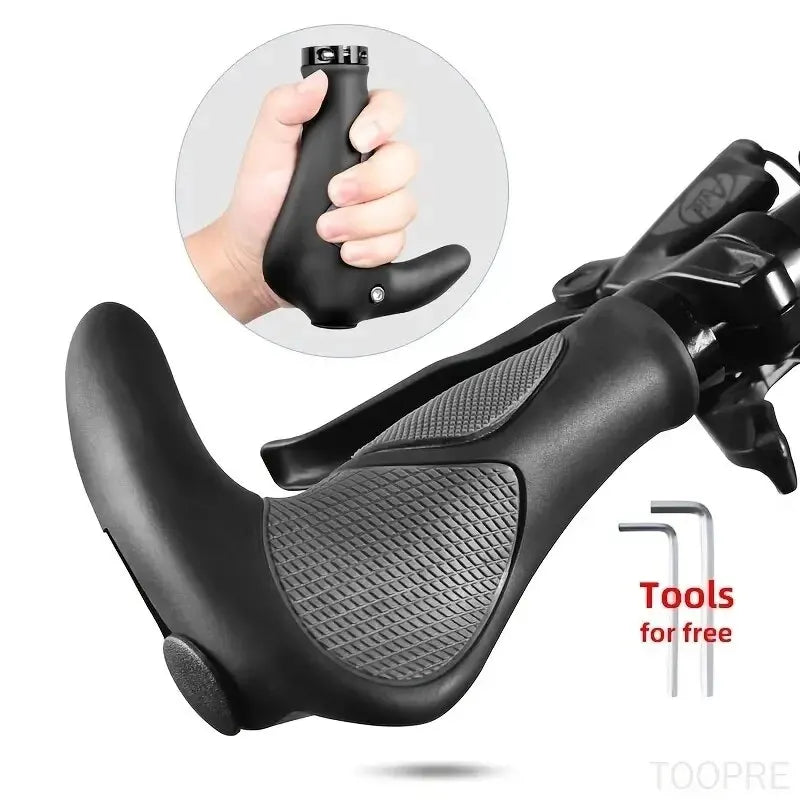 1 Pc Comfortable Bike Handlebar Grips - Ergonomic Design for Reduced Hand Fatigue and Improved Control - Ideal Bicycle Accessori
