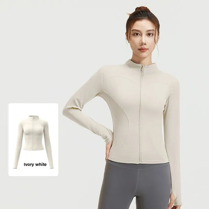 Tight Yoga Clothing Slimming Yoga Sports Jacket Jackets for Women Fit Coat Women Women Jacket Zippers Casual Wear Long Sleeve
