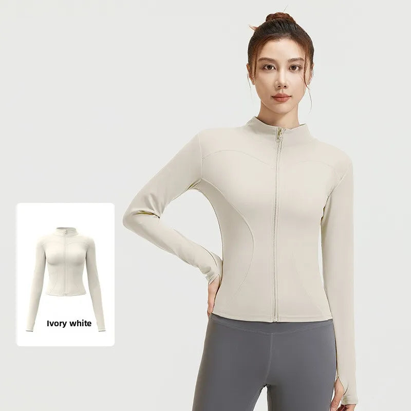 Tight Yoga Clothing Slimming Yoga Sports Jacket Jackets for Women Fit Coat Women Women Jacket Zippers Casual Wear Long Sleeve