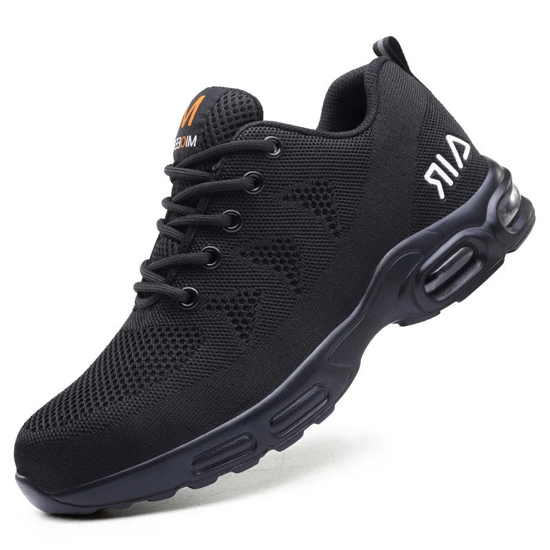Safety shoes for Men breathable work sports shoes steel toe shoes puncture resistant safety protection shoes Slip-resistant