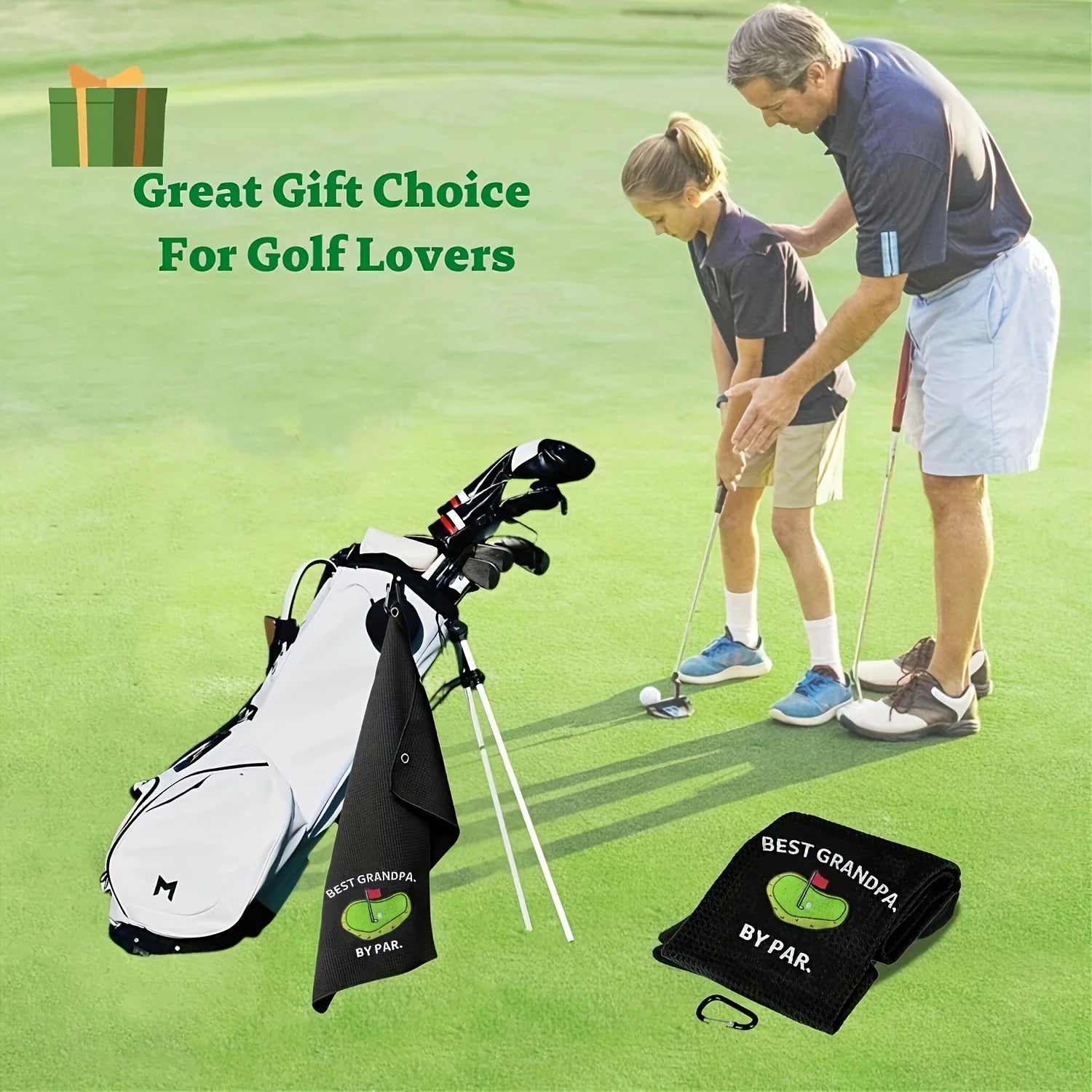 Funny Microfiber Premium Golf Towel, Embroidered Golf Towels for Golf Bags for Men&Women, Golf Accessories for Men Golfers