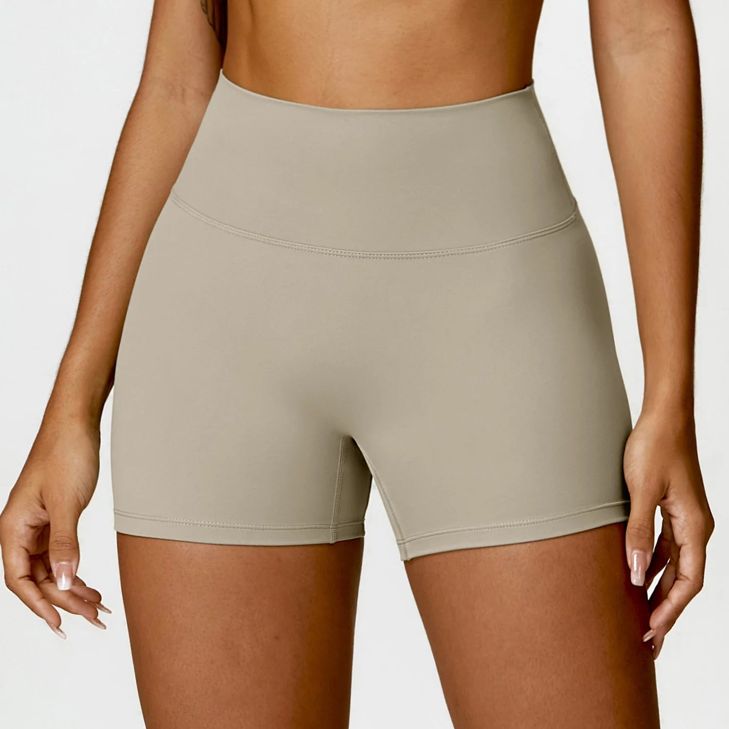 Nude Yoga Clothing Sets Women Long Sleeve Crop Tops Tight Shorts Suit Quick Dry Tracksuit Fitness Workout Outfits Gym Wear New