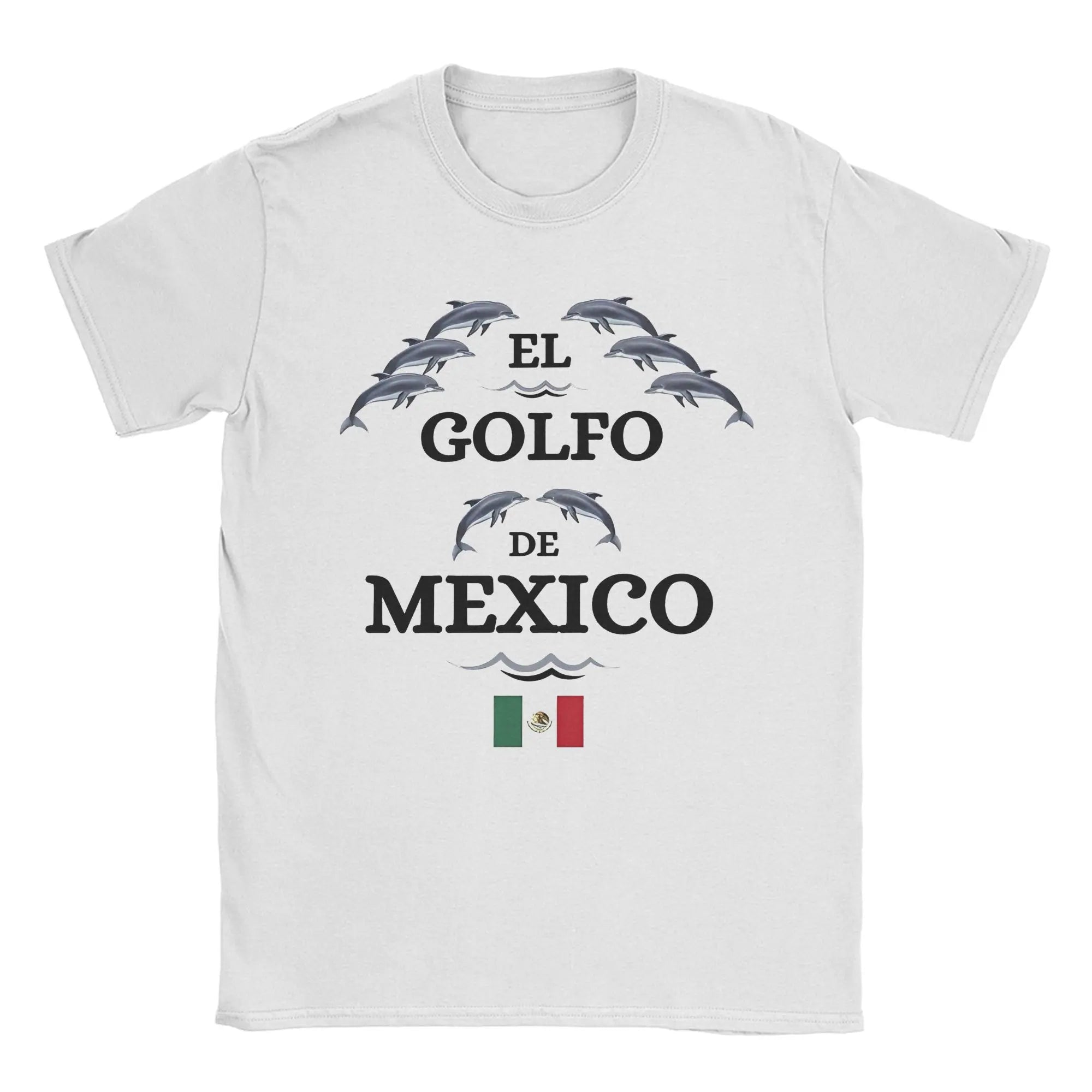 El Golfo De Mexico America Men's T Shirt  Vintage Tee Shirt Short Sleeve Round Collar T-Shirts Pure Cotton Plus Size Tops