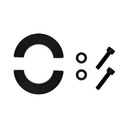 Simube Shaft Clamp For Fanatec Base, featuring aluminum alloy material, anodized coloring, and CNC machining process.