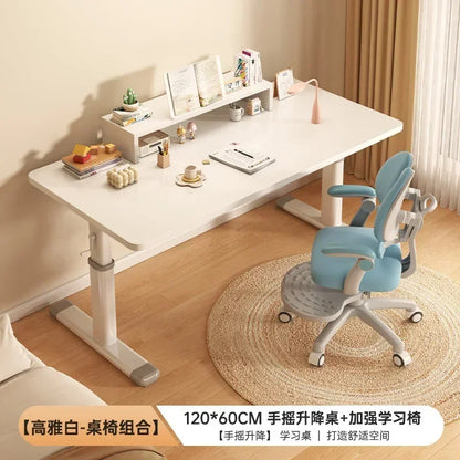 Modern Computer Standing Desk, Adjustable Height Electric Sit Stand Up Down student study Table, 47 Inch Ergonomic Rising Desks