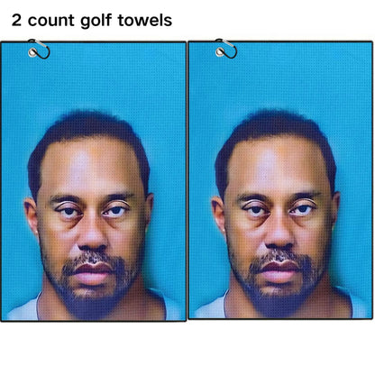 2 count Funny Microfiber Premium Golf Towels, Printed Golf Towels for Golf Bags for Men&Women, Great Golf Accessories