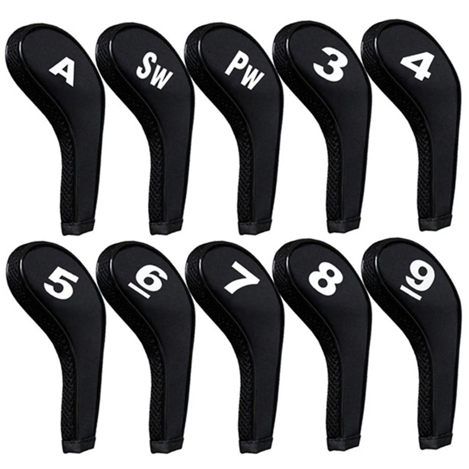 Golf Club Head Iron Covers Zippered Golf Club Iron Covers for All Fairway Clubs & Drivers