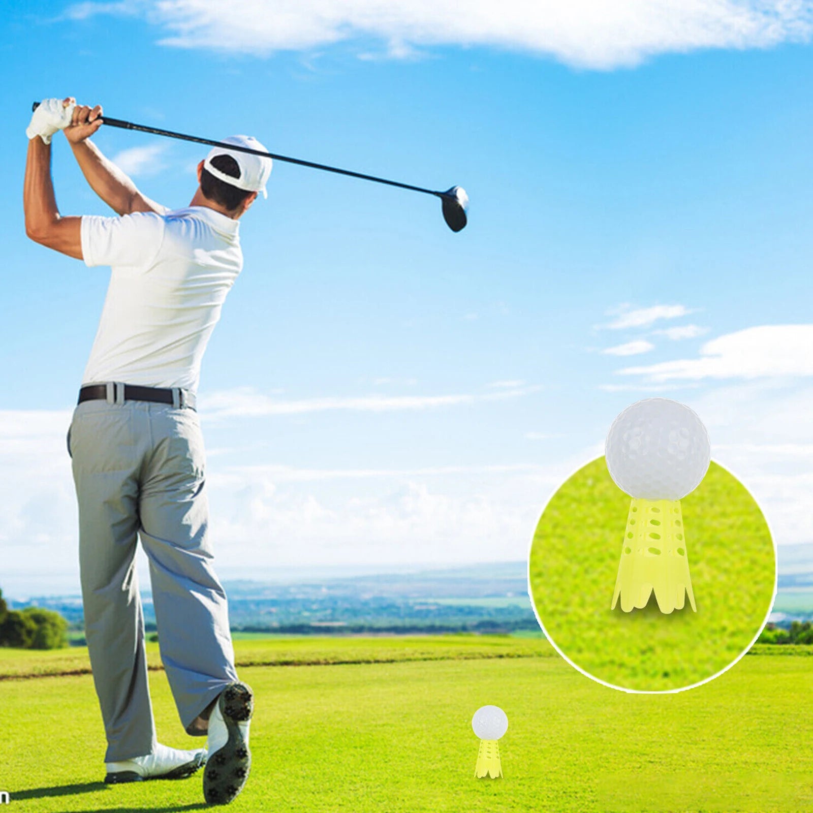 80/20pcs Golf Simulator Tees Training Portable Golf Tees for Outdoor Indoor Home Golf Mat Tees Plastic Reusable Golf Tees