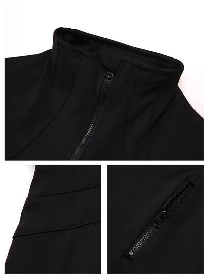 Yoga Clothing Tops Stand Up Jacket Breathable Slim Jacket Fitness Clothing Women